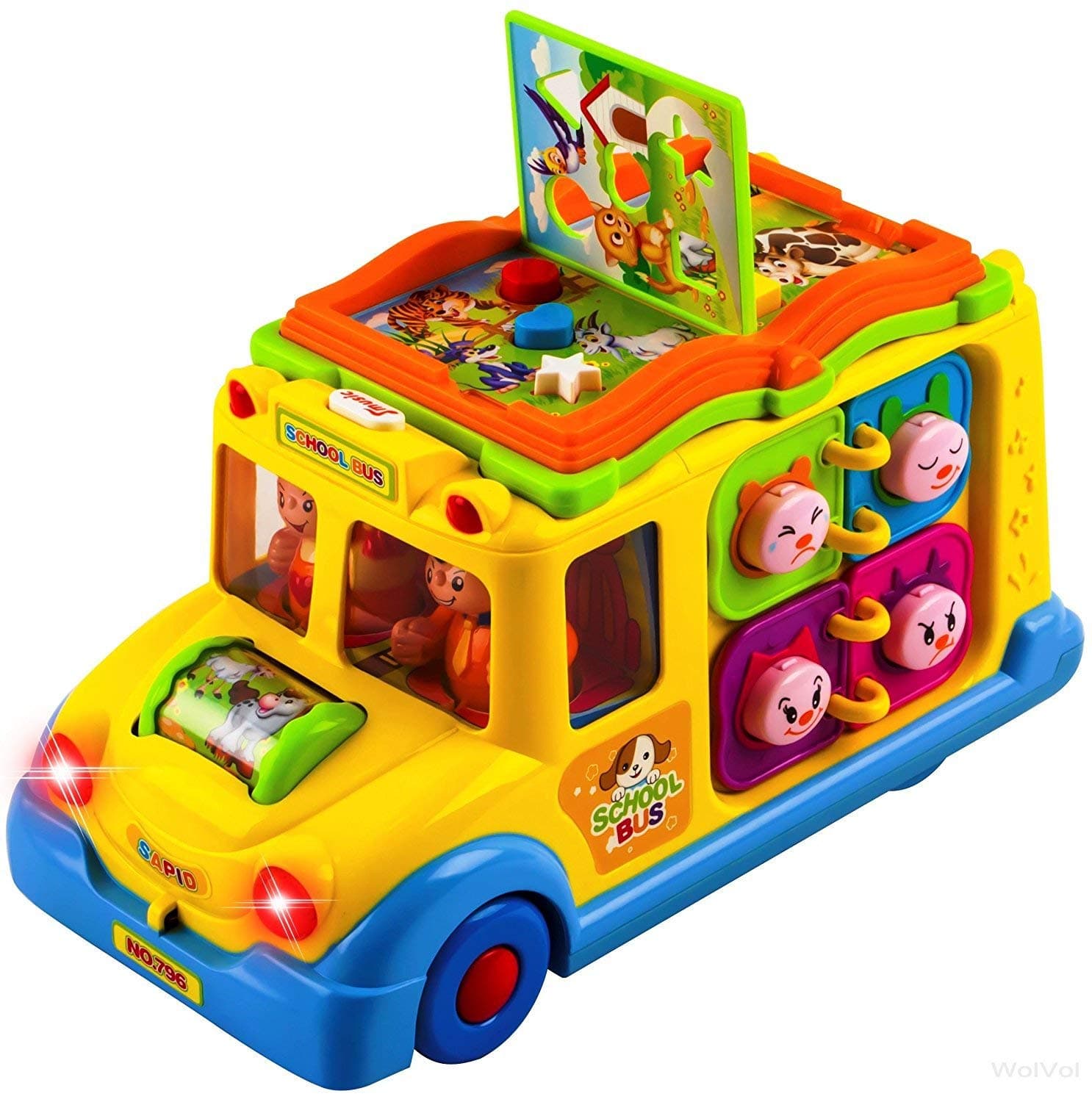 اتوبوس آموزشی موزیکال هولی تویز (هالی تویز) Huile Toys 796 — تصویر ۲