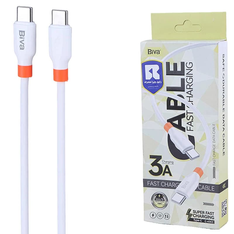 کابل شارژ تایپ سی به تایپ سی بیوا BIVA C-43CC — تصویر ۲