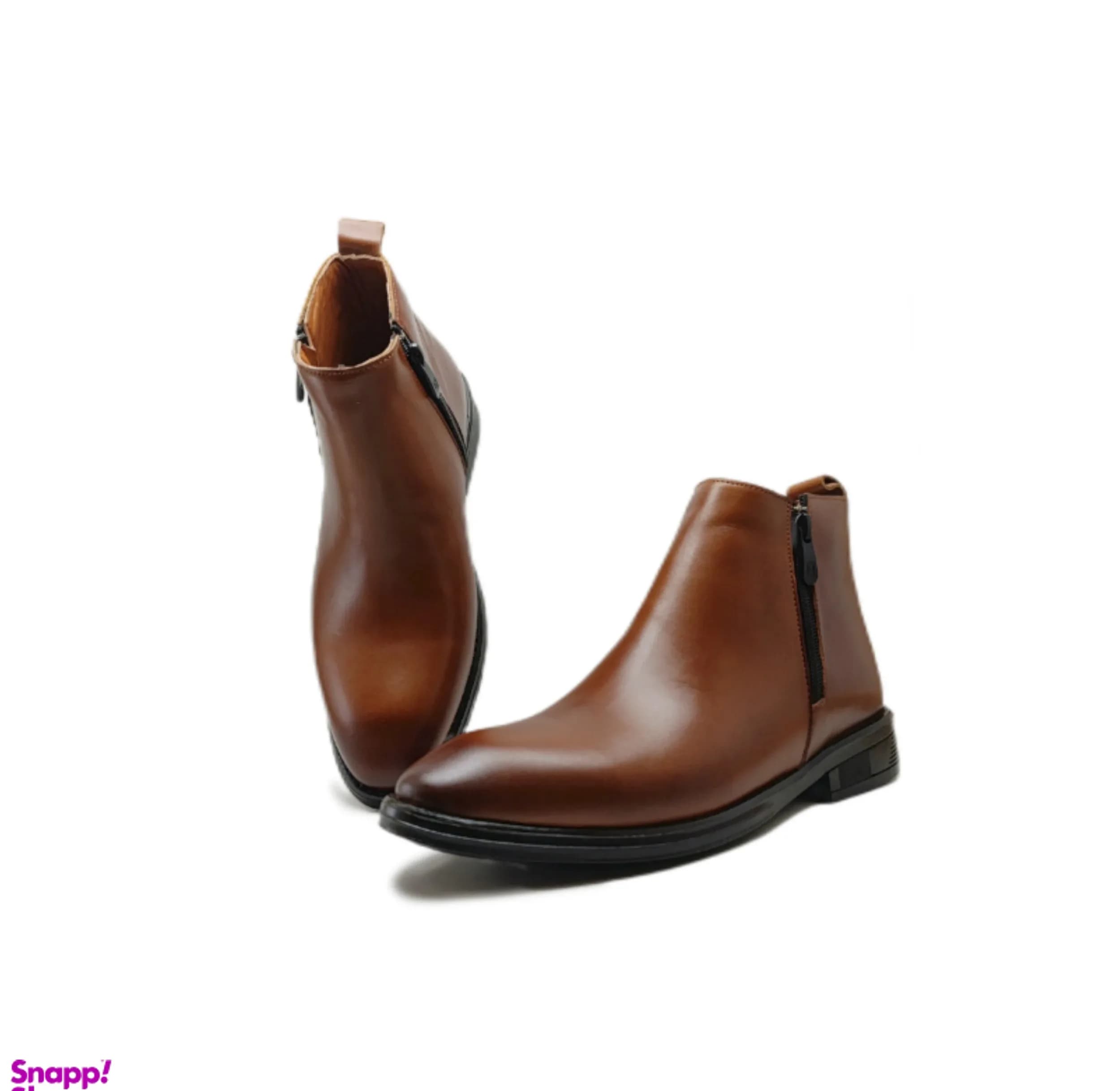 نیم بوت مردانه مدل چلسی چرم طبیعی کد si172 — تصویر ۵