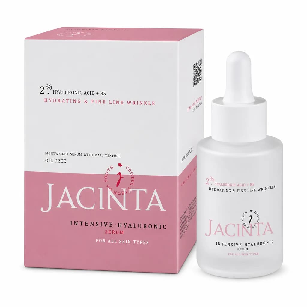 سرم هیالورونیک اسید 2% ژاکینتا | آبرسان عمیق، شاداب‌کننده و لطافت‌بخش پوست Jacinta Intensive Hyaluronic 2% + B5 Serum 30ml