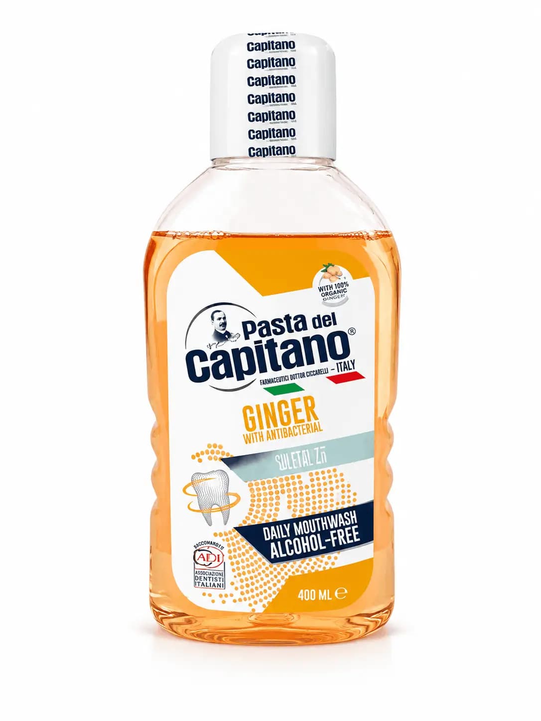 دهانشویه زنجبیل پاستا دل کاپیتانو ۴۰۰ میلی لیتر | Daily Mouthwash Ginger Pasta del Capitano 400 ml