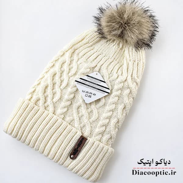 کلاه تک زمستانی زنانه خزدار مدل شیطونی کد 63 — تصویر ۶