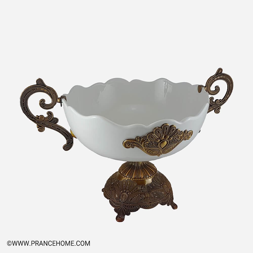 میوه خوری گرد بزرگ سرامیکی آنتیک یونیک کد 1532 — تصویر ۲