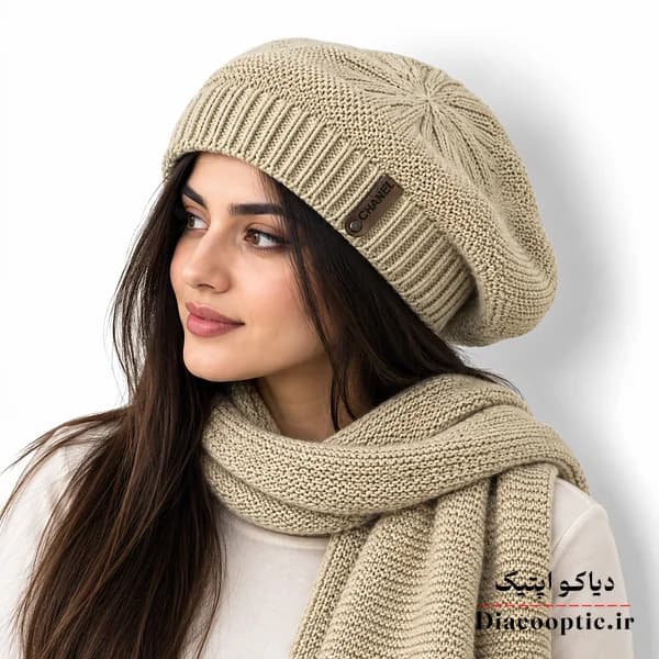 شال و کلاه زمستانی زنانه مدل فرانسوی کد 67