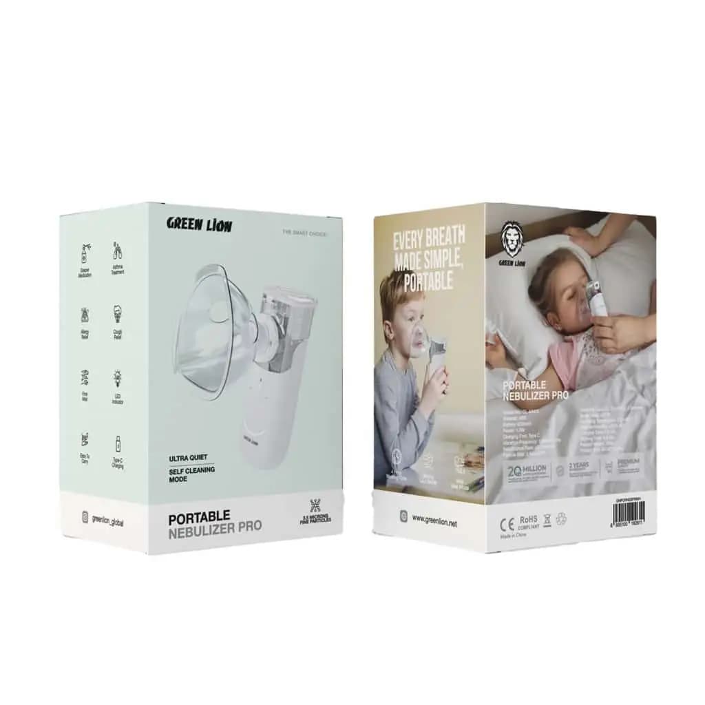 دستگاه نبولایزر قابل حمل گرین لاین مناسب درمان آسم، آلرژی مدل Green Lion Nebulizer Pro — تصویر ۲