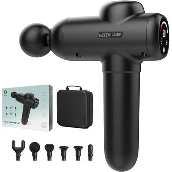 ماساژور تفنگی حرفه ای 6 حالته گرین لاین Green Lion Massage Gun GNWVEMASGUNBK‏ — تصویر ۵