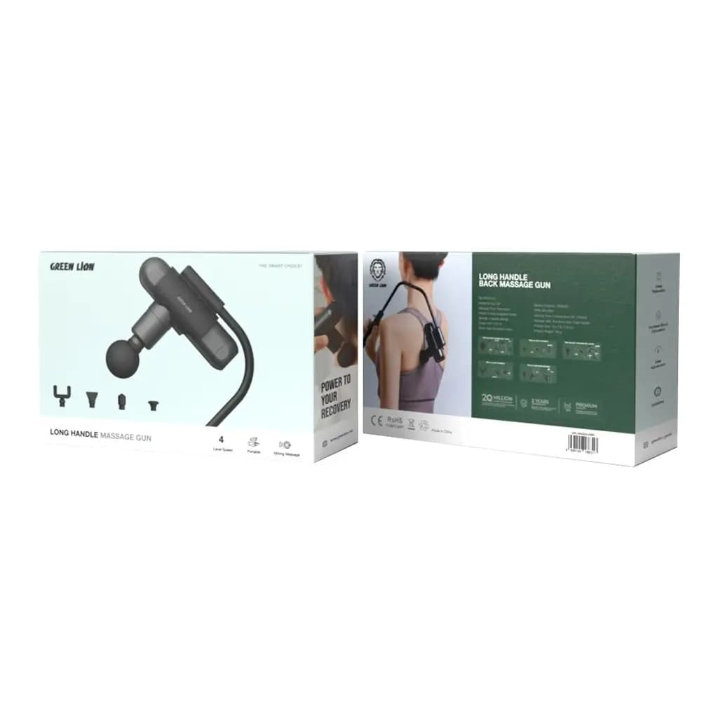 ماساژور تفنگی دسته بلند گرین لاین | Green Lion Long Handle Massage Gun — تصویر ۴