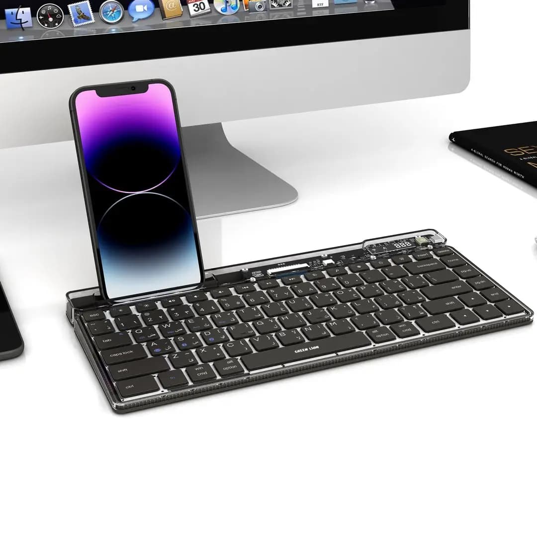 کیبورد شفاف بی‌سیم گرین لاین Green Lion Transparent Keyboard — تصویر ۶