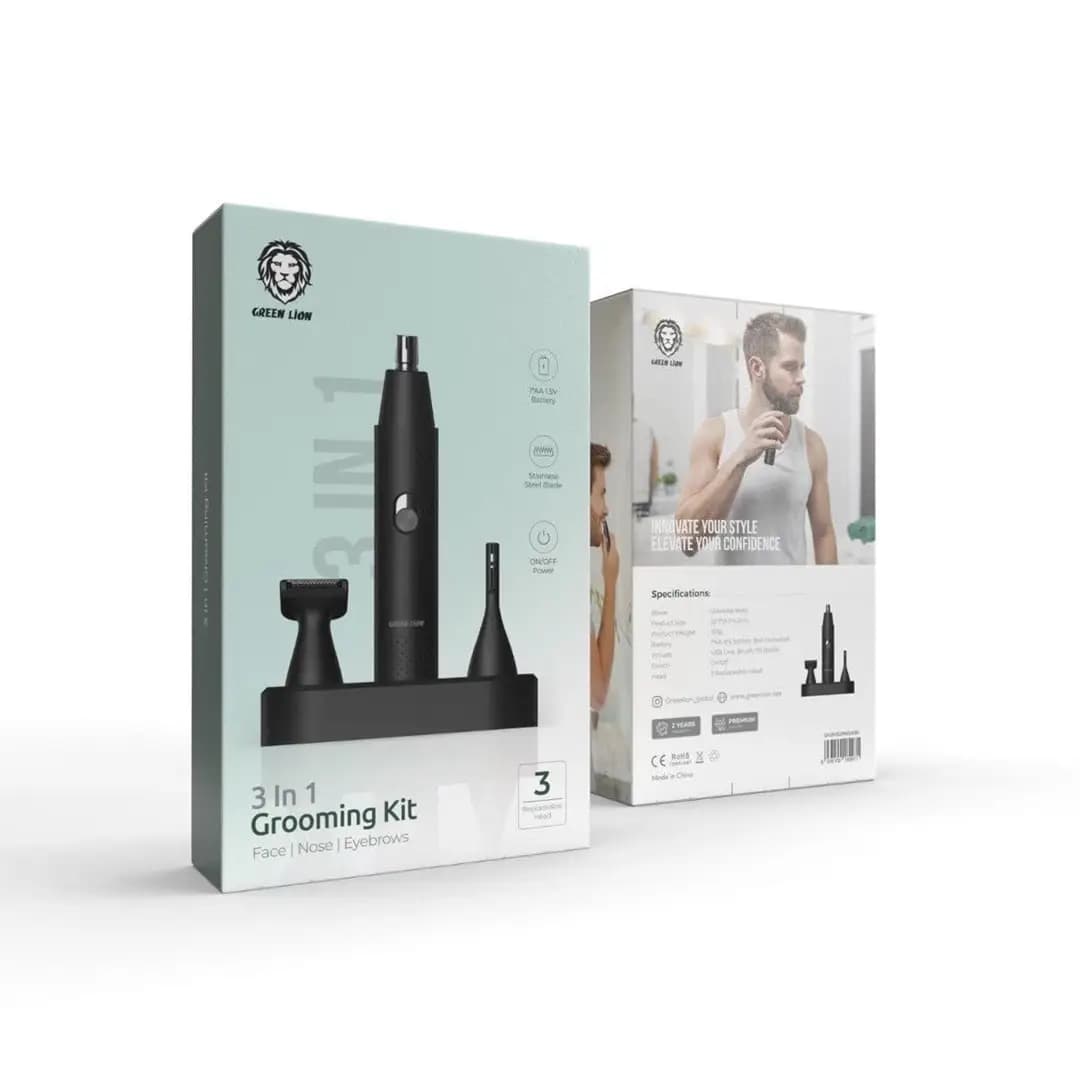 ست ریش تراش و ماشین اصلاح بدن گرین لاین Green Lion 3 in 1 Grooming Kit‏ — تصویر ۴