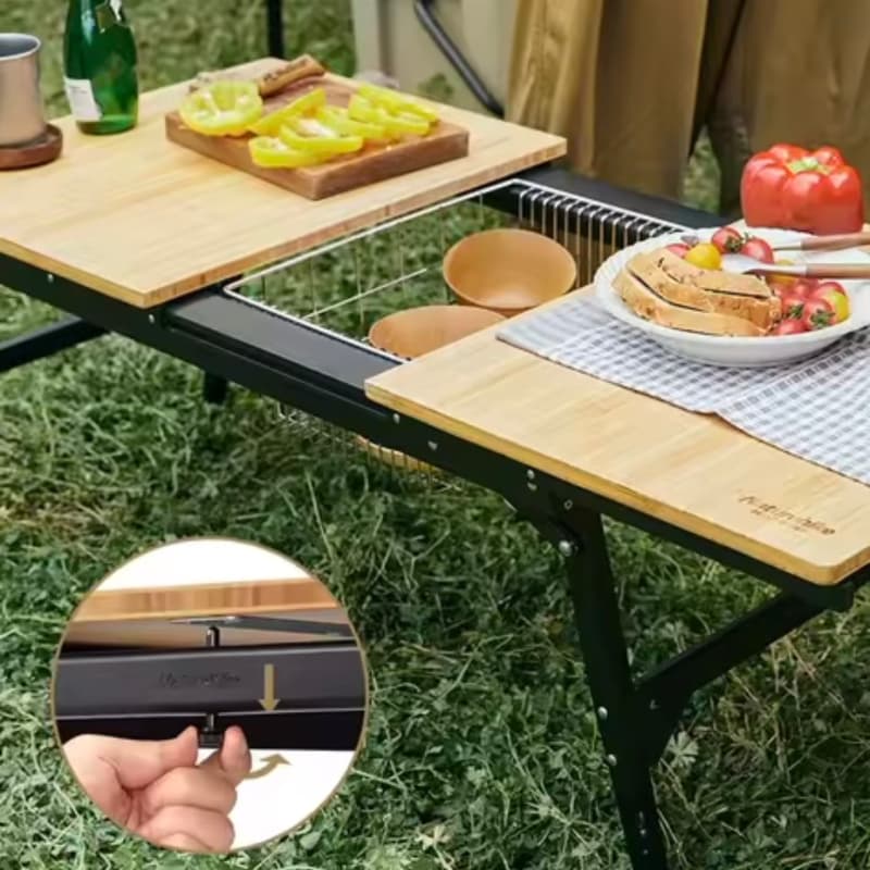 میز تاشو IGT با رویه چوبی بامبو نیچرهایک مدل NH22JU010 — تصویر ۶