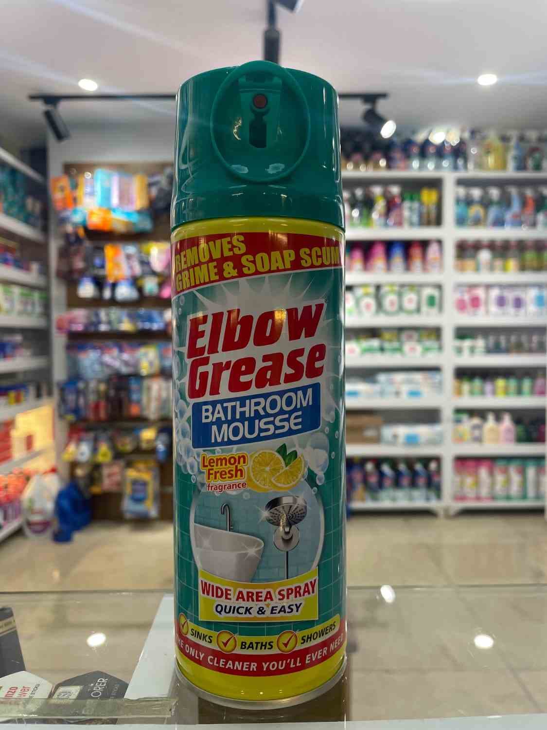 موس تمیزکننده سرویس بهداشتی البو گریس (Elbow Grease) مدل Bathroom Mousse رایحه Lemon Fresh