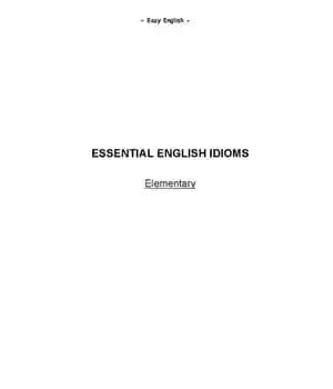دانلود کتاب Essential English Idioms eei 1 – اصطلاحات ضروری انگلیسی EEI 1