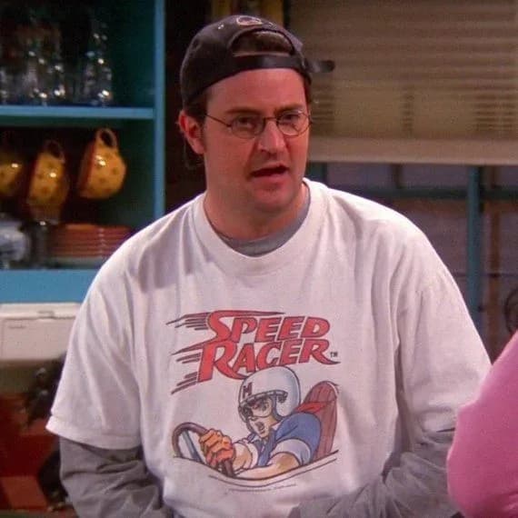 تیشرت نخ پنبه سریال فرندز طرح Speed Racer Chandler Bing