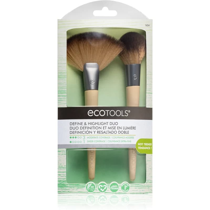 ست 2عددی اکو تولز eco tools مناسب هایلایتر و پن کیک کد 1654
