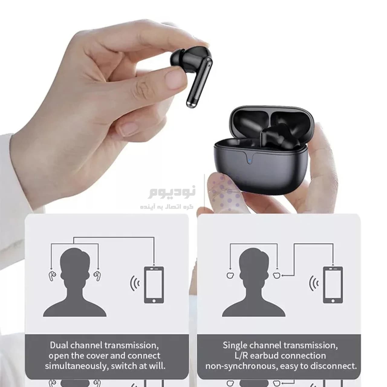 ایرفون بی سیم HIMI مدل Motion Mini 2 – مشکی (6 ماه گارانتی تعویض شرکتی) — تصویر ۸