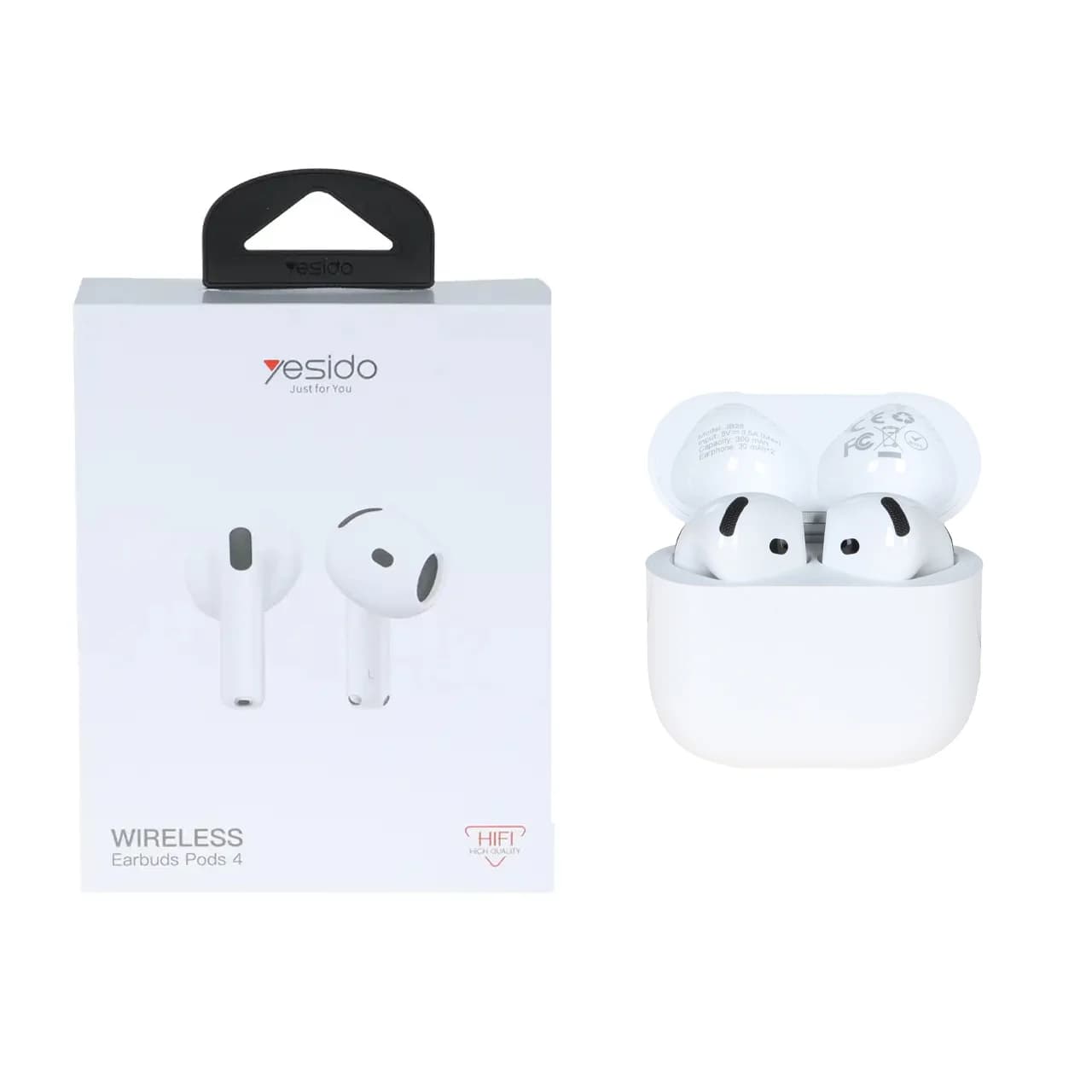 ایرفون بی سیم Yesido مدل Pods Pro4 JB28 – سفید (گارانتی 18 ماه تعویض نیکان همراه)