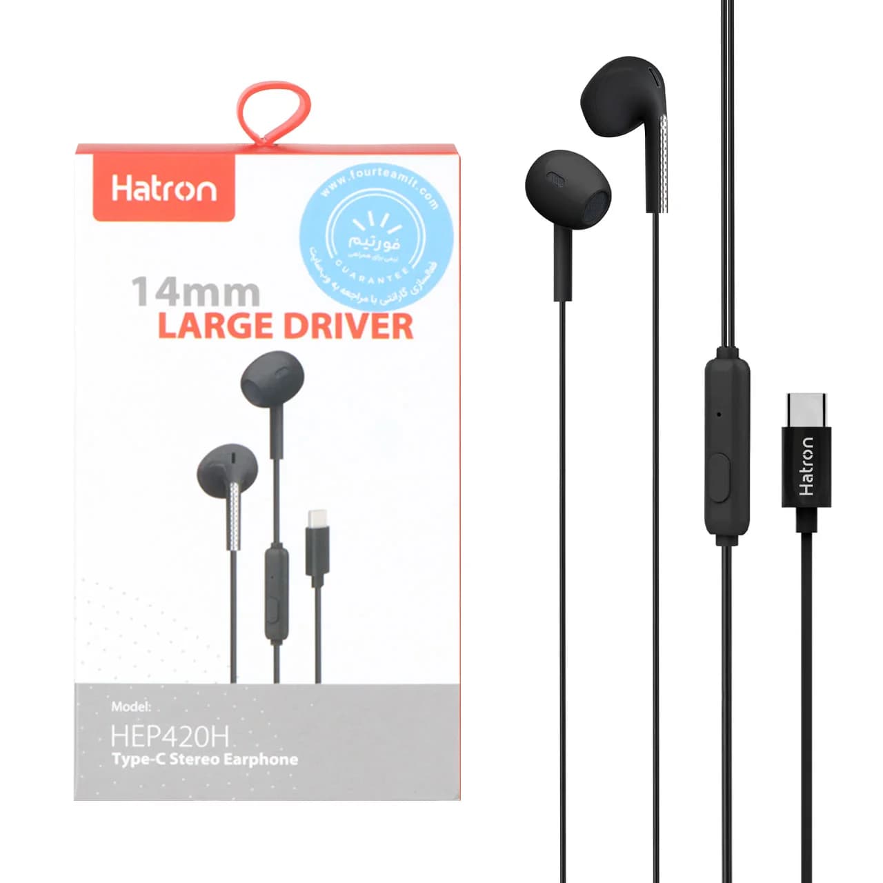 هندزفری باسیم Hatron Type-C مدل HEP420H – مشکی