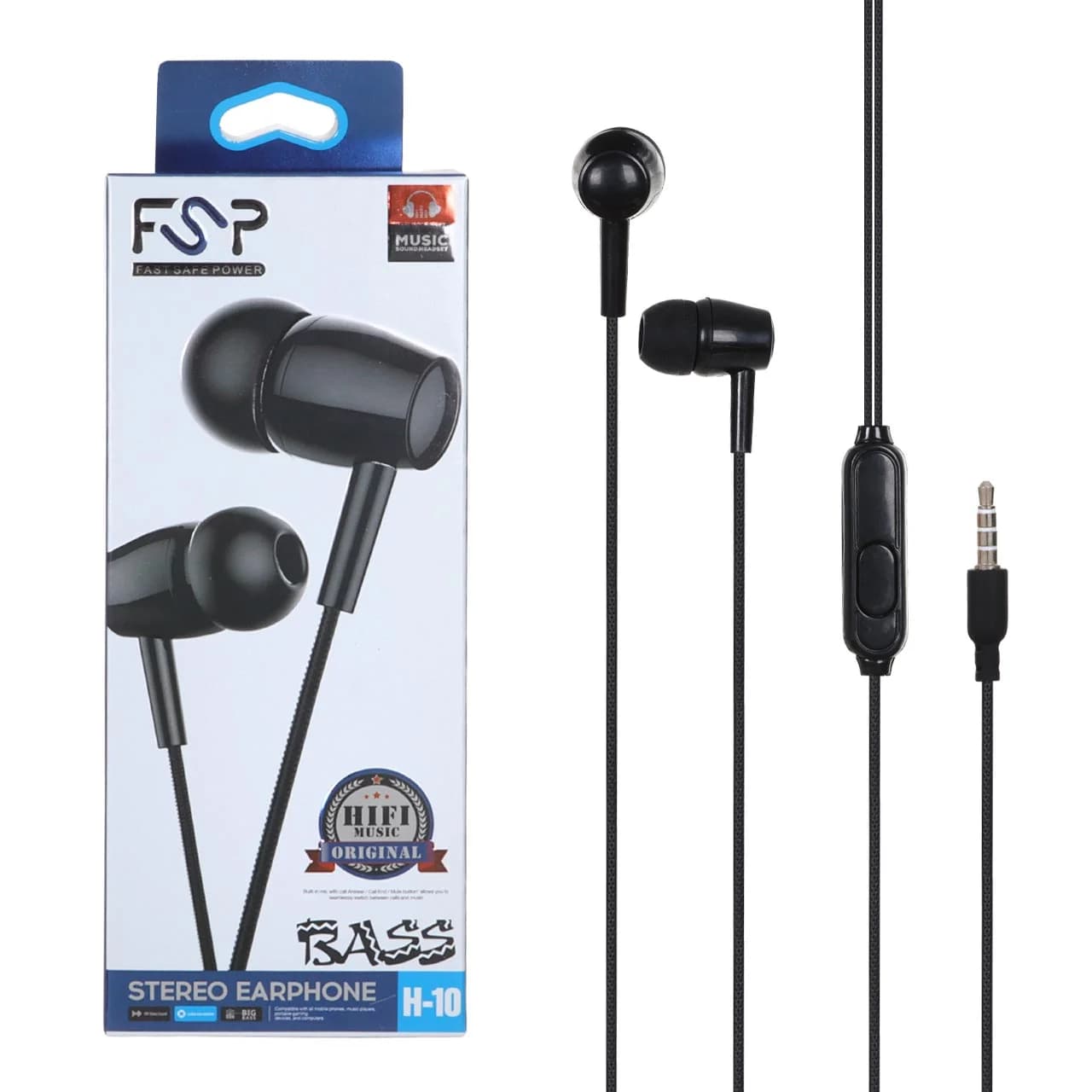 هندزفری با سیم FSP مدل H-10 – مشکی – BSA