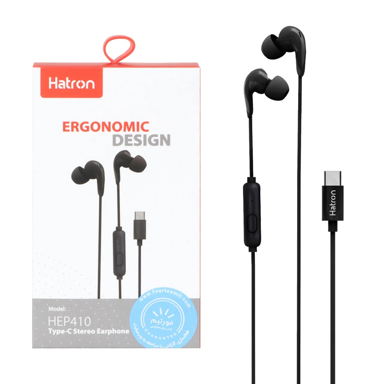 هندزفری باسیم Hatron Type-C مدل HEP410 – مشکی