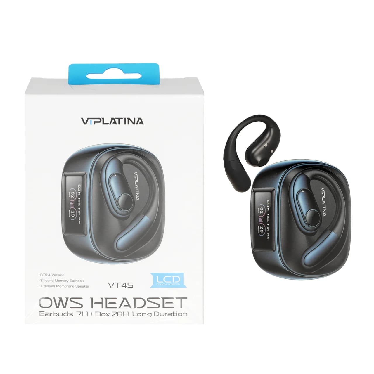 ایرفون بی سیم VIPLATINA مدل VT45 – مشکی سرمه ای (گارانتی 18 ماه تعویض نیکان همراه)