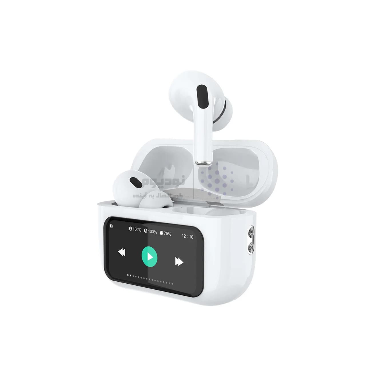 ایرفون بی سیم Hatron Touch Screen مدل HTW820T ANC+ENC – سفید — تصویر ۳