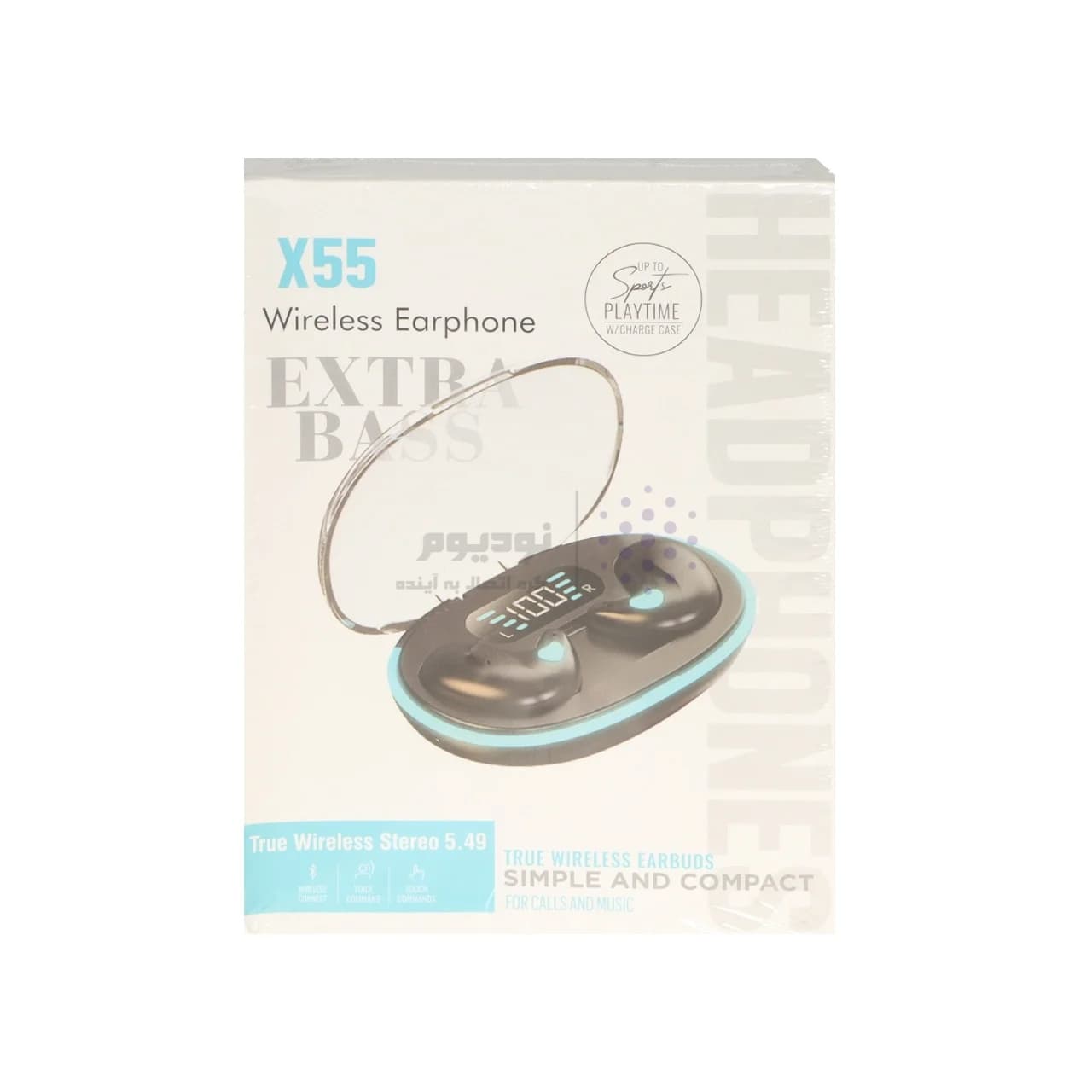 ایرفون بی سیم مدل X55 – سرخابی — تصویر ۵