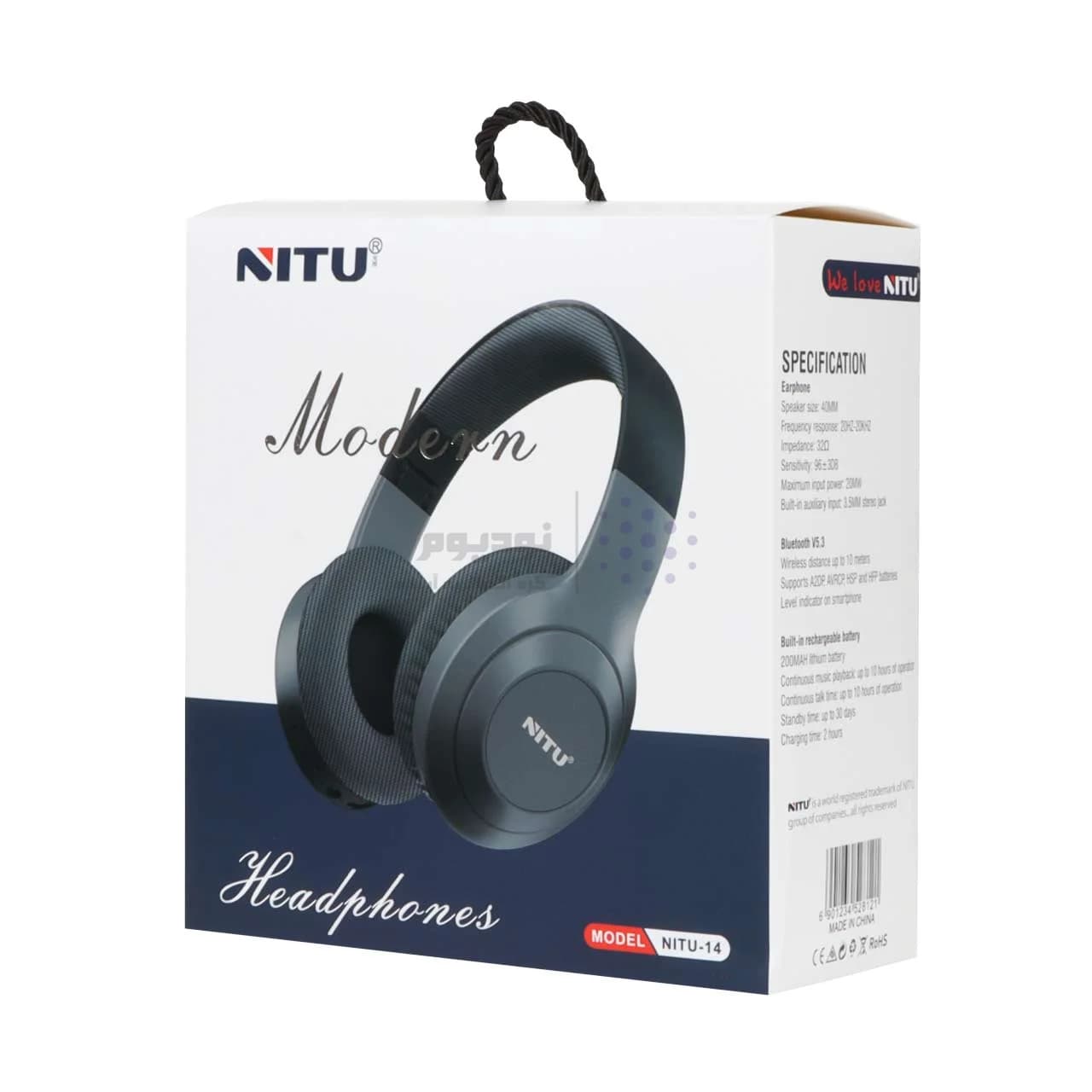 هدفون بی سیم NITU مدل 14 – آبی (گارانتی 18 ماه تعویض نیکان همراه) — تصویر ۷