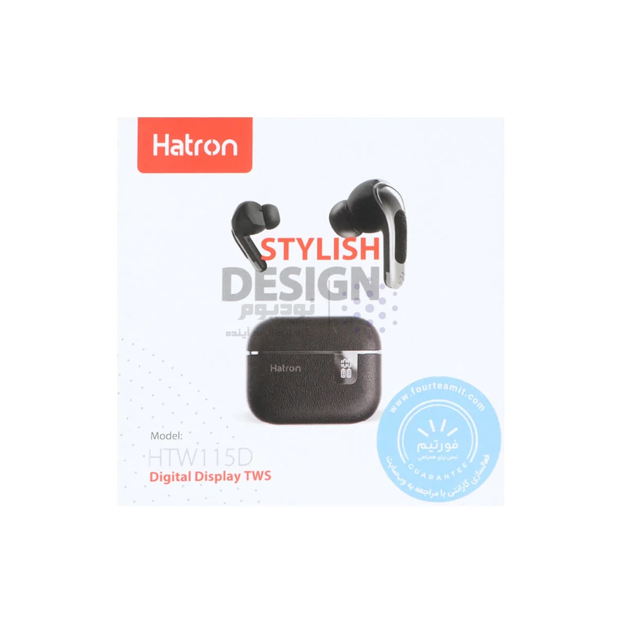 ایرفون بی سیم Hatron مدل HTW115D – مشکی — تصویر ۴