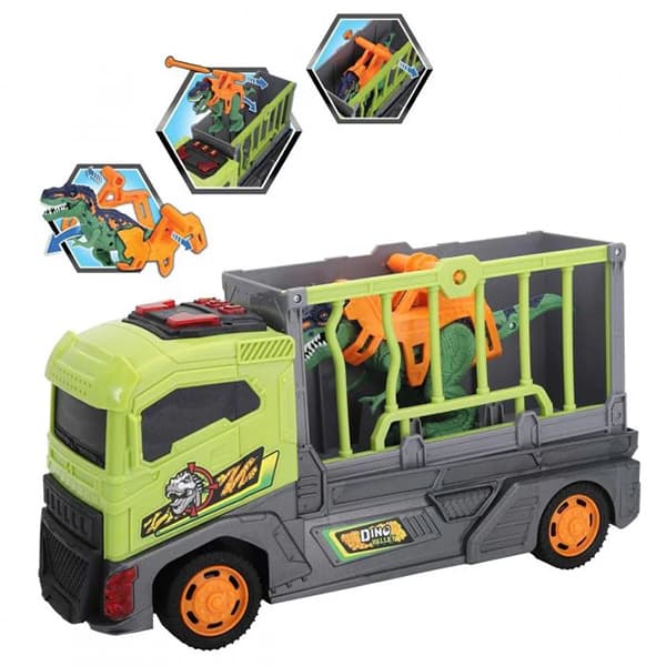 ست بازی کامیون جابه‌جایی دایناسور Motor Shop مدل Dino Transporter — تصویر ۴