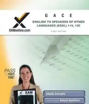 دانلود کتاب GACE English to Speakers of Other Languages 119, 120 (XAM GACE) – GACE انگلیسی به سخنرانان زبان های…