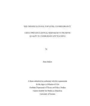 دانلود کتاب The Chinese National Top Level Courses Project: Using Open Educational Resources to Promote Quality in Undergraduate Education –…