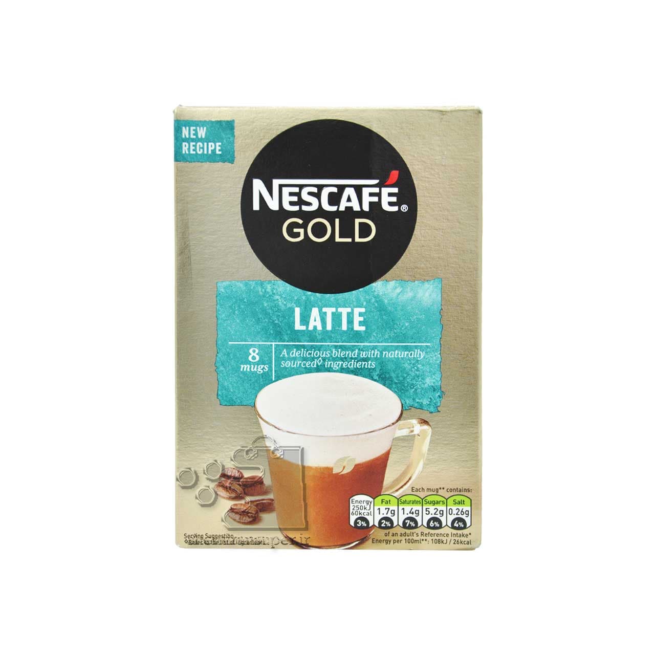 قهوه فوری لاته ۸ عددی گلد نسکافه – nescafe