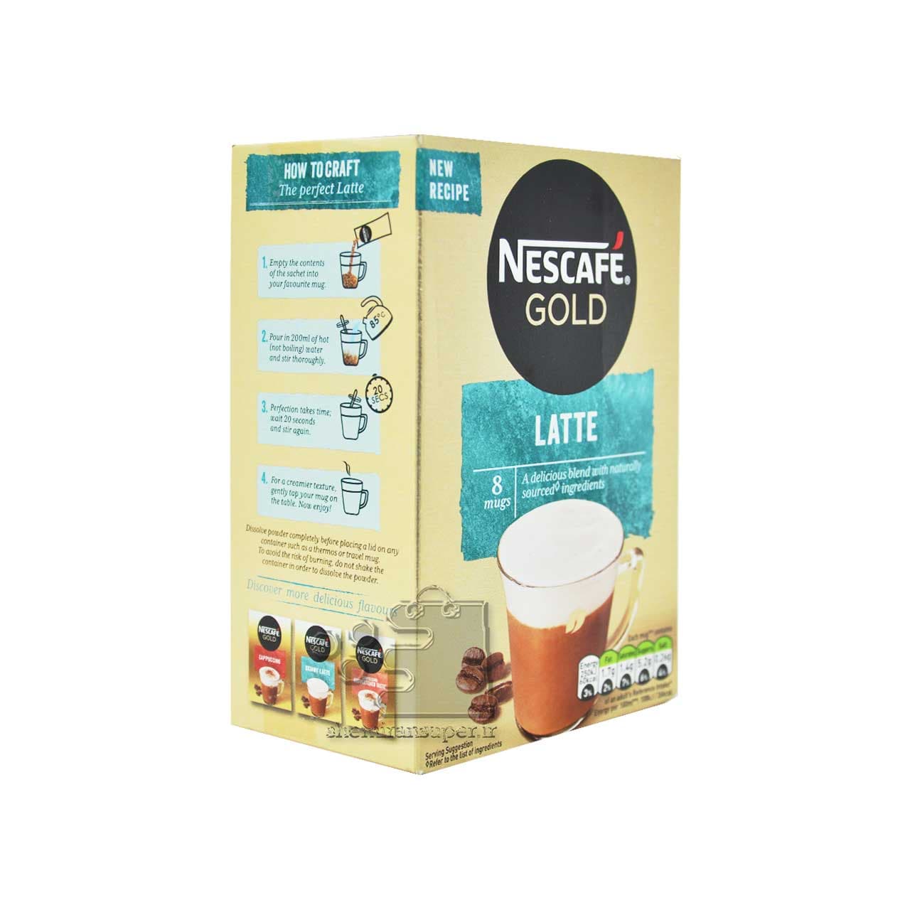 قهوه فوری لاته ۸ عددی گلد نسکافه – nescafe — تصویر ۳