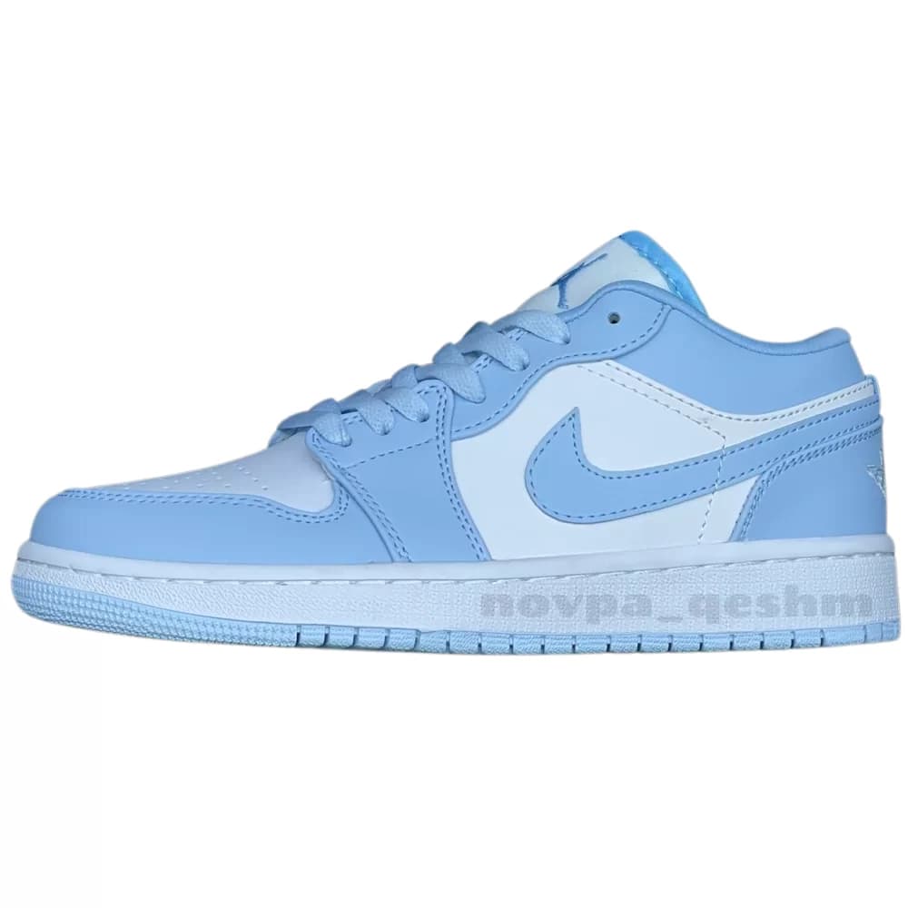 کفش کتونی نایک ایر جردن 1 آیس بلو سفید آبی یخی Nike Air Jordan 1 Ice Blue