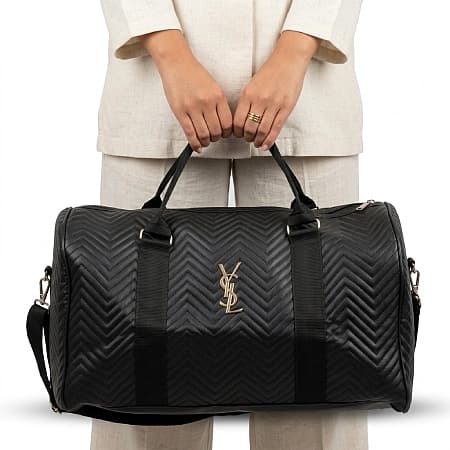 ساک مسافرتی چرم مصنوعی گلدوزی YSL