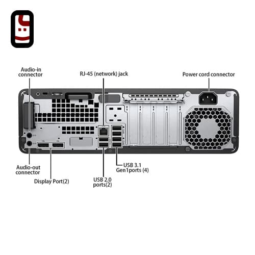 مینی کیس استوک HP 600 G3 i5-6 8GB 500GB — تصویر ۴
