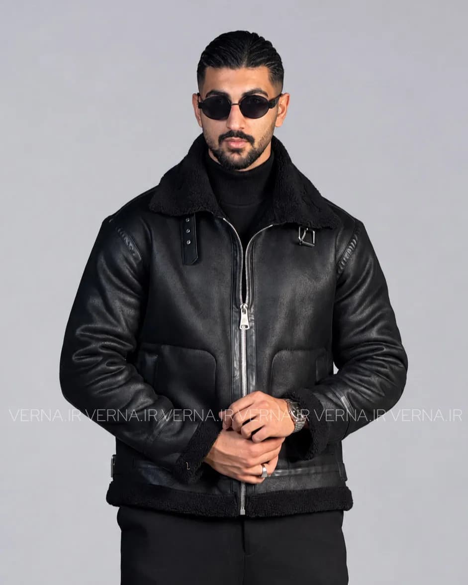 کاپشن چرم مردانه بوفالو AD4034