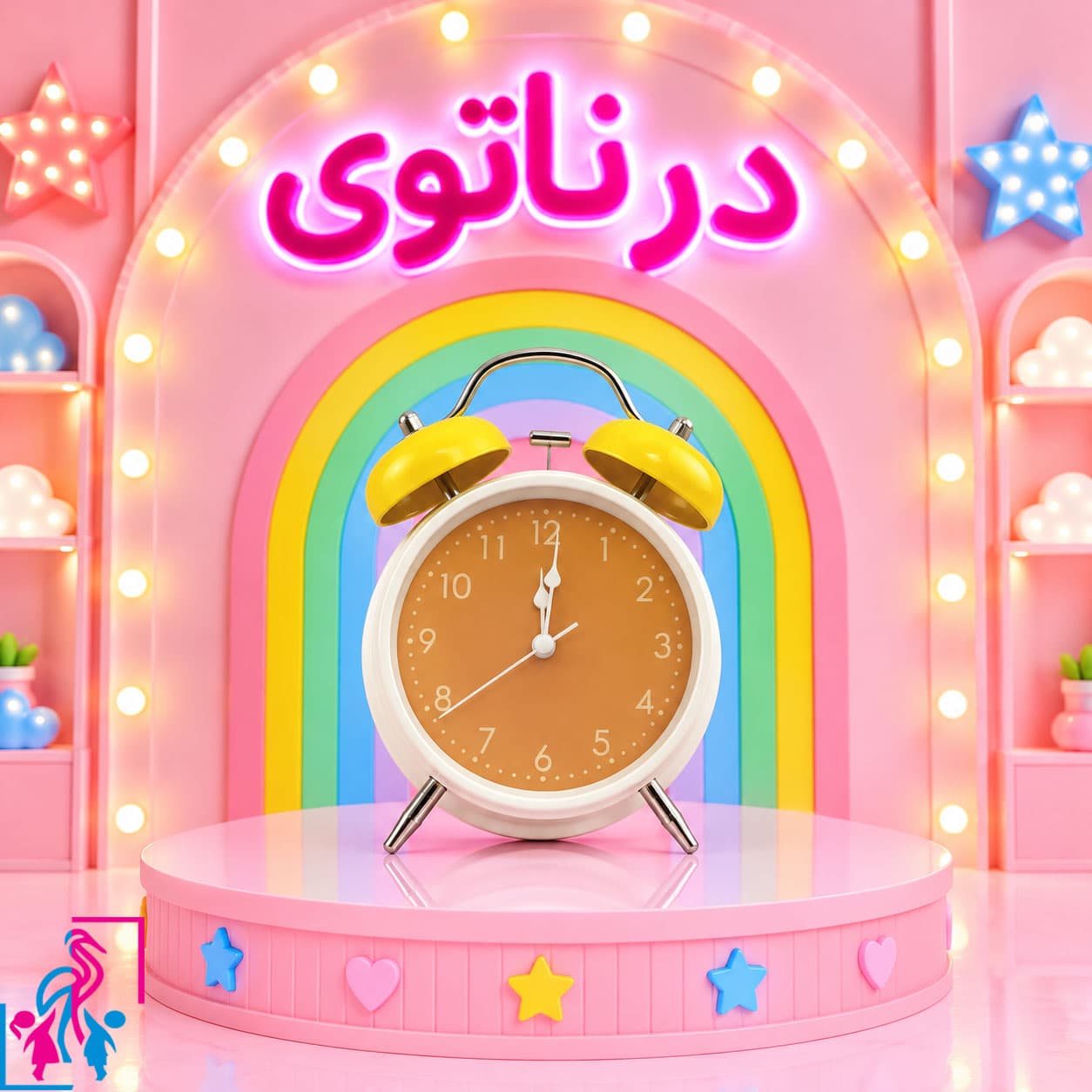 ساعت رو میزی زنگ دار رنگی — تصویر ۴