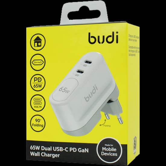 شارژر دیواری ۶۵ وات بودی Budi AC326REW — تصویر ۲