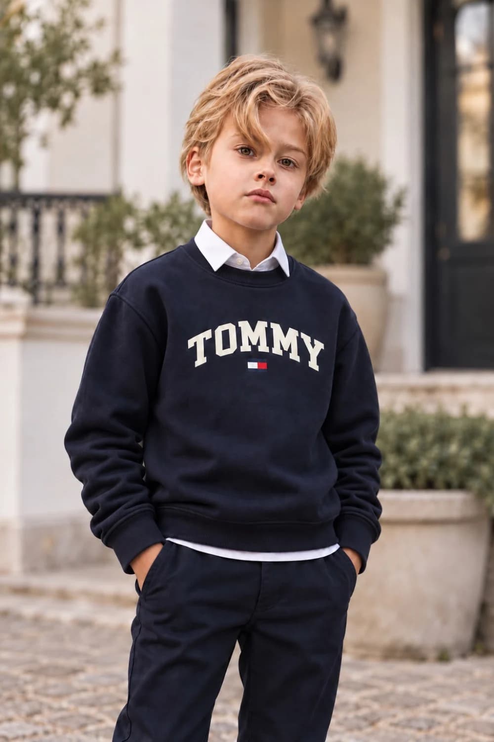 دورس دو نخ یقه گرد پسرانه TOMMY