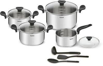 سرویس قابلمه ۱۱ پارچه استیل تفال TefaL مدل E308SB74 پرایمری Primary