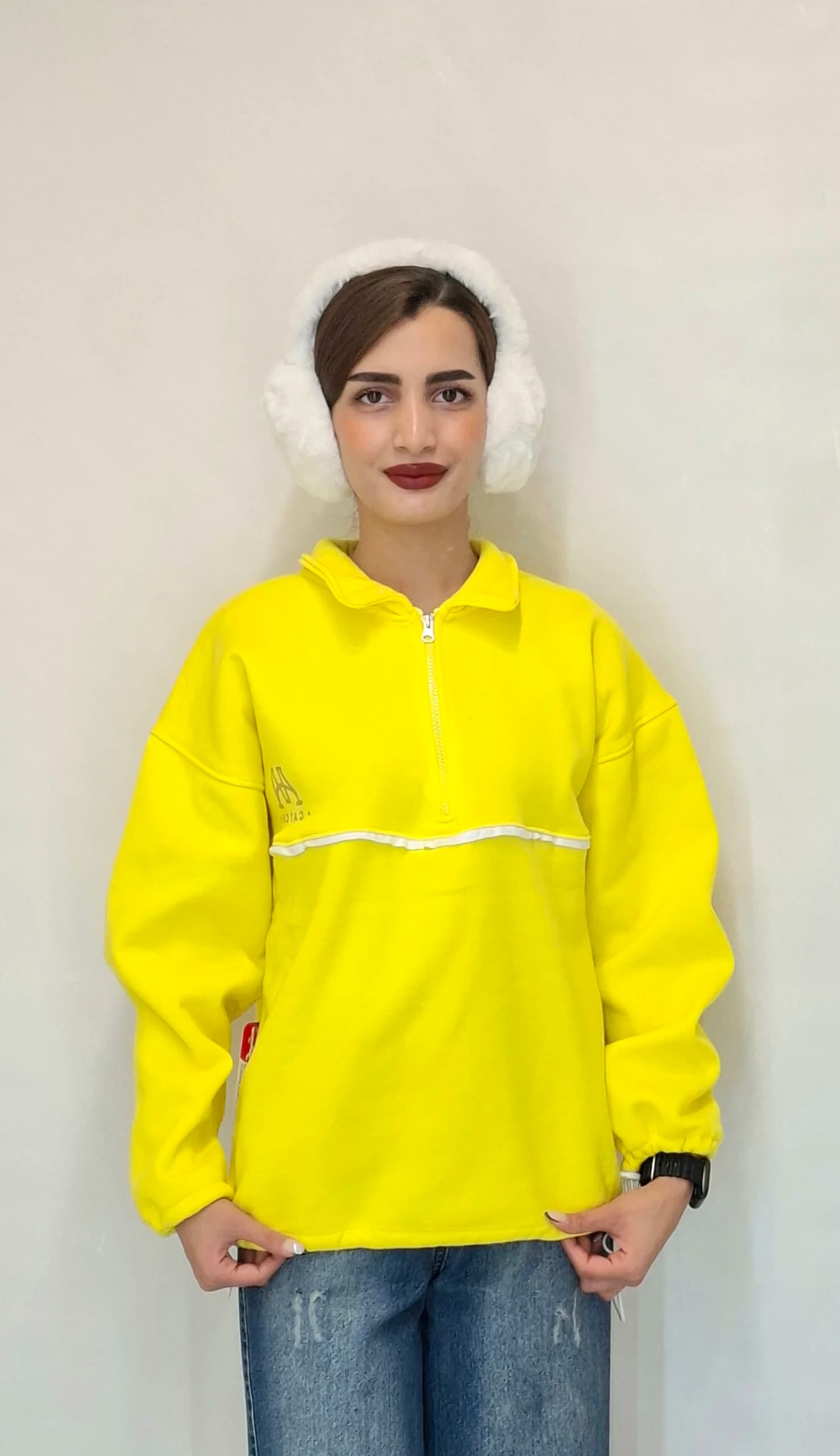 بلوز دورس نیمزیپ چاپی(زنانه) — تصویر ۴