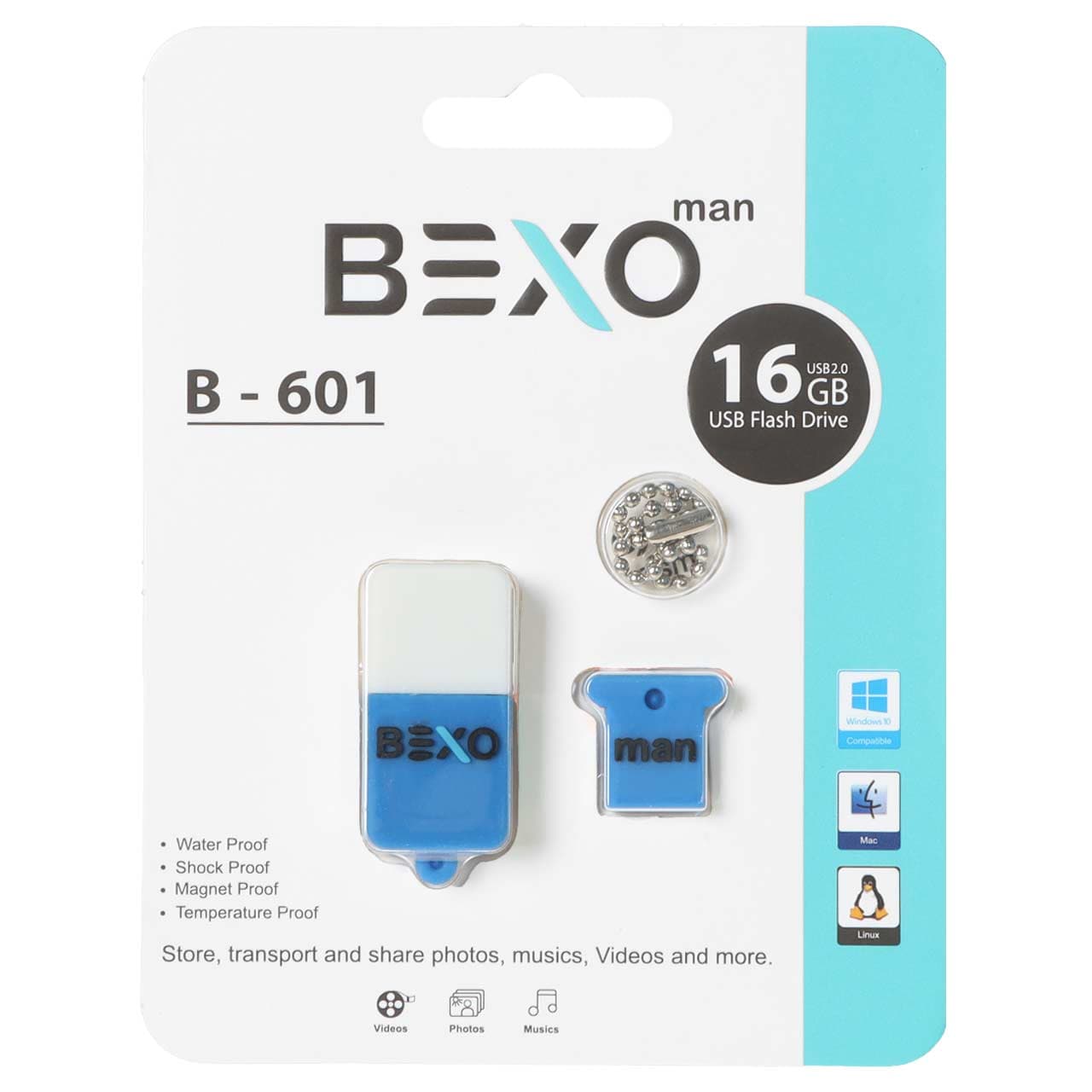فلش بکسو مدل B-601 ظرفیت 16 گیگ USB 2.0