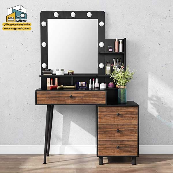 میز آرایش لامپ دار کد DMP70 — تصویر ۲