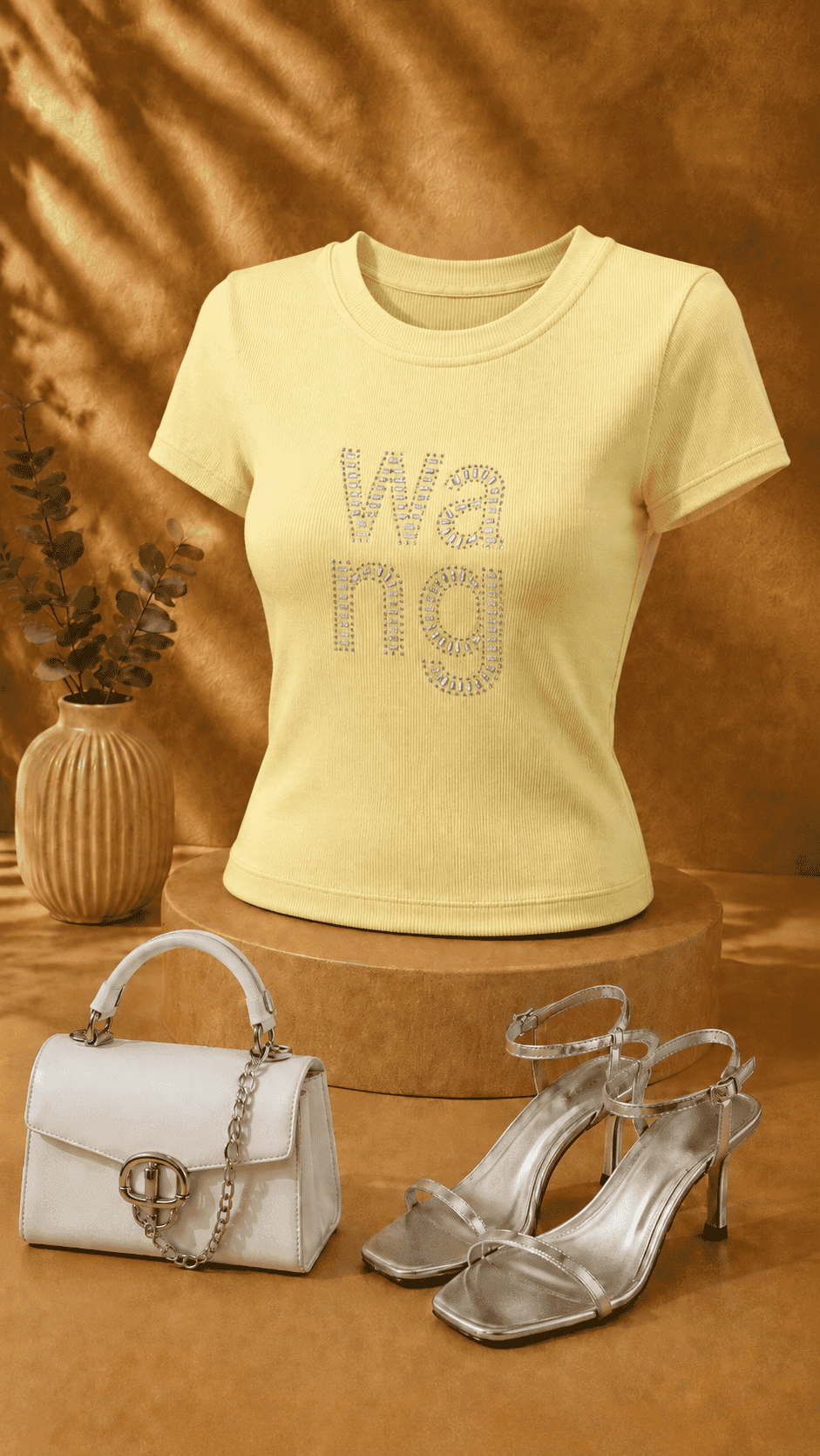 کراپ فانریپ نگینی wang زرد
