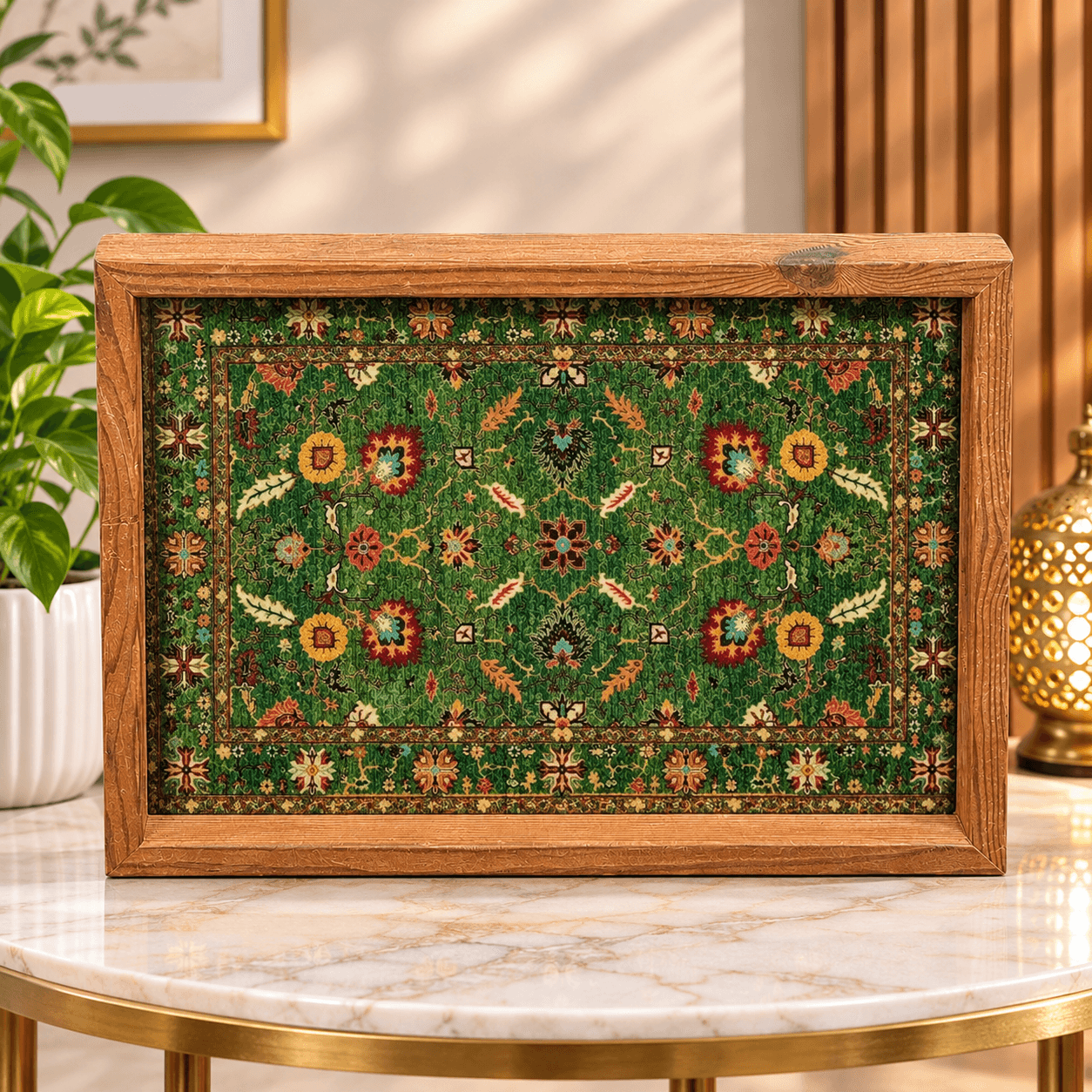 سینی چوبی طرح دار 0040