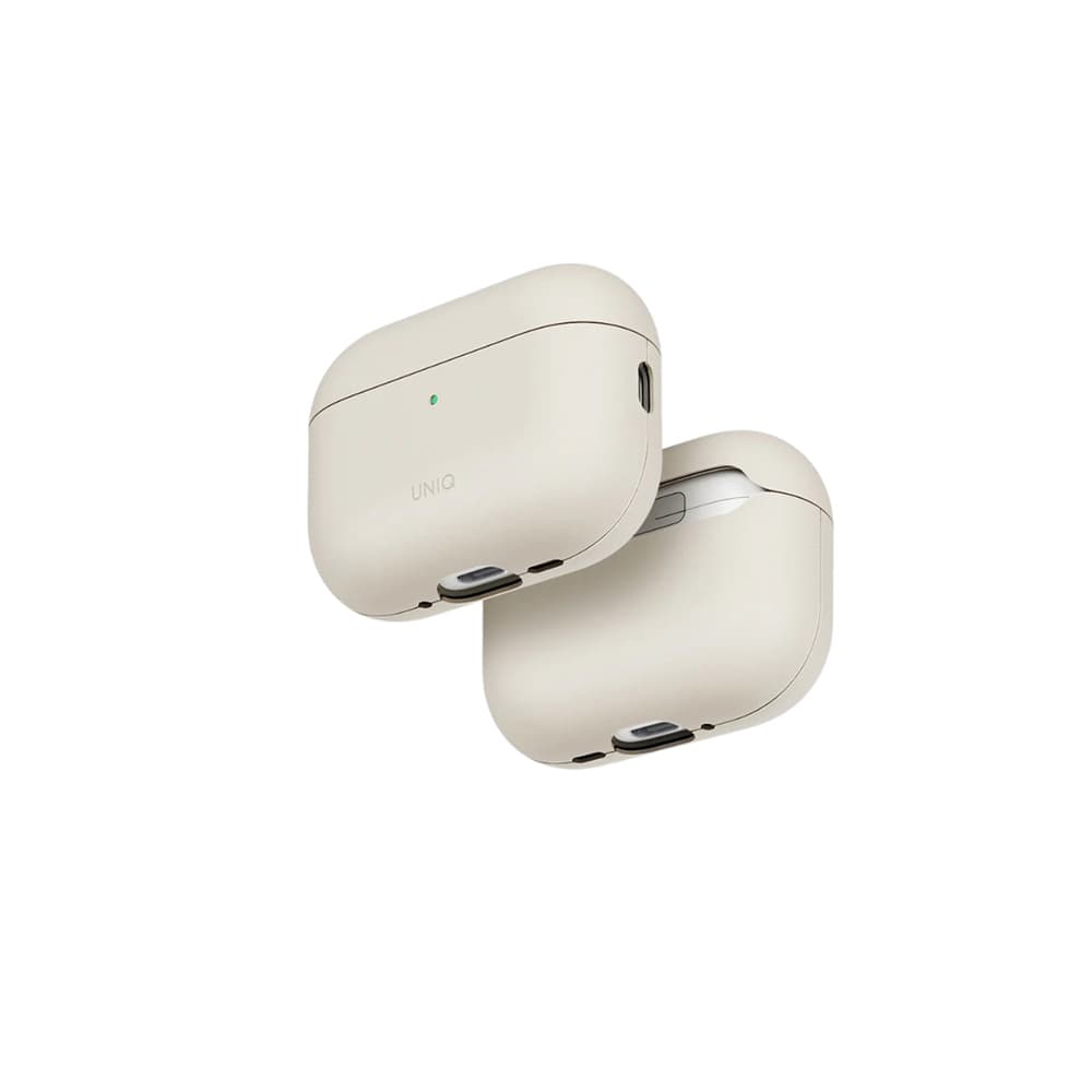 کاور ایرپاد پرو 3 یونیک مدل Uniq Lyden Vex Premium Leatherette Case for AirPods Pro 3rd Gen رنگ طوسی (Clay)
