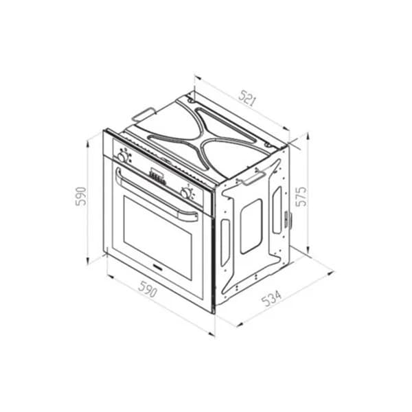 فربرقی توکار FE53 استیل البرز — تصویر ۳
