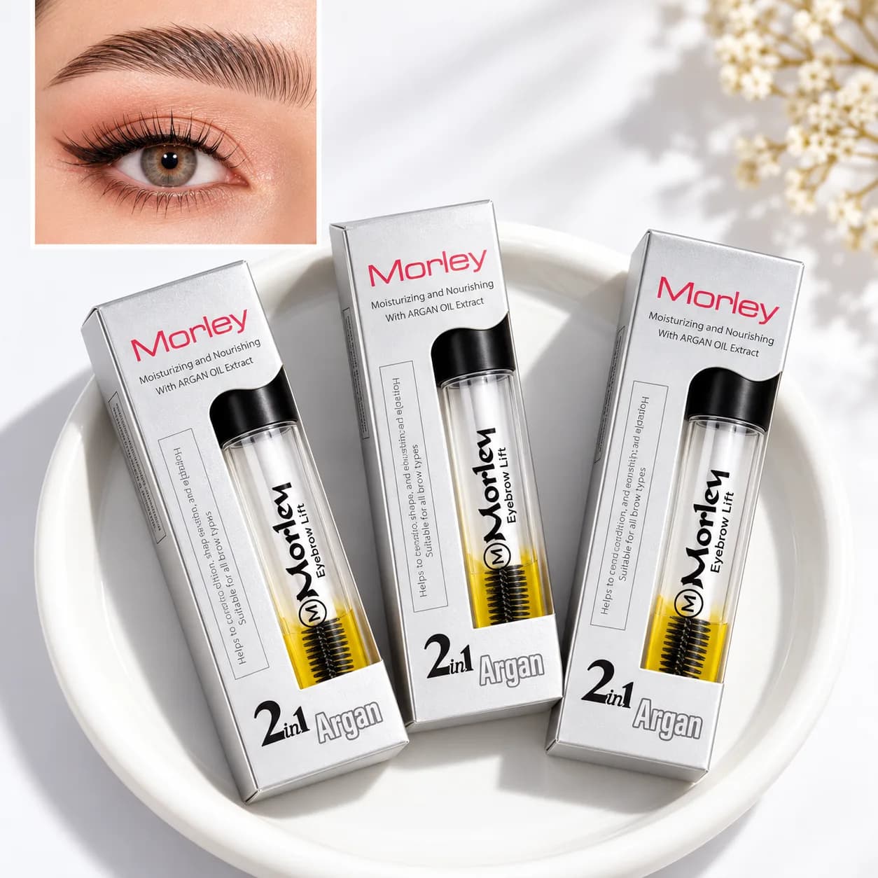 ژل لیفت ابرو مورلی Morley مدل 2in1 Argan — تصویر ۴