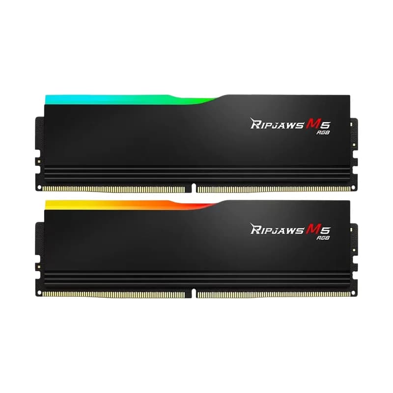 رم دسکتاپ DDR5 دو کاناله 5600 مگاهرتز جی اسکیل مدل RIPJAWS M5 RGB ظرفیت ۳۲ گیگابایت CL46